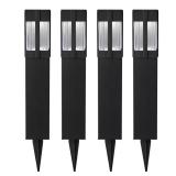 Sumner 20L Black LED Solar Path Light (4-Pack)