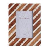 Brown Resin Photo Frame 4x6 Abstract Diagonal