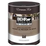 1 qt. Deep Base Flat Exterior Paint & Primer
