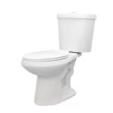 Glacier Bay 12" Dual Flush Toilet, White