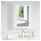 24 x 30 Rect. White Cabinet with Mirror