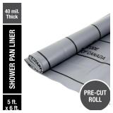 Oatey 5 Ft. x 6 Ft. Gray PVC Shower Pan Liner