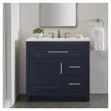 Clady Vanity, Deep Blue, Marble Top