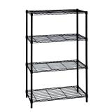 Black 4-Tier Metal Shelving Unit (36W x 54H)