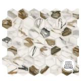 Wenrose Calacatta Tile Hex Mosaic 9.72 sf
