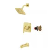 Bruxie 1-Handle Tub Faucet Brushed Gold