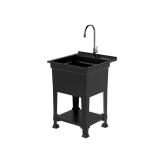 24 in. Freestanding Laundry Sink with Faucet
