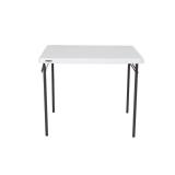 37 in. White Granite Square Resin Table