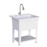 30 in. Freestanding Laundry Sink with Faucet