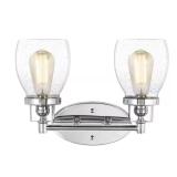 Belton 15-in. 2-Light Chrome Vanity Light