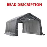 Grey 12x20x9 Carport Canopy Tent, MISSING BOX 3