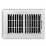 10 in. x 6 in. 2-Way Steel Register, White