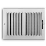 12 in. x 8 in. 2-Way Steel Register, White