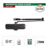 Heavy-Duty Matte Black Residential Door Closer