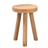 Terah Natural Teak Wood Ottoman Footstool