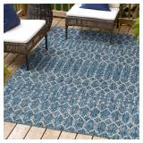 Ourika Moroccan Rug: Geometric Weave