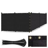 Ultra Heavy-Duty Fence Screen Black 8x25 ft