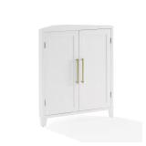 Roarke White MDF 32 in. Corner Pantry Cabinet