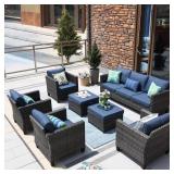 Vultros Gray 2-Pc Wicker Chair Set