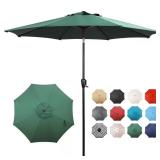 9 ft Round 8 Rib Patio Umbrella Hunter Green