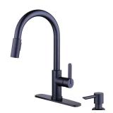 Paulina Pull-Down Kitchen Faucet Matte Black