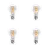 60W A19 Dimmable LED Filament Bulbs (4-Pack)