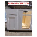 36" Base Cabinet - White - DAMAGED