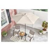 StyleWell 7.5 ft Steel Market Umbrella Putty