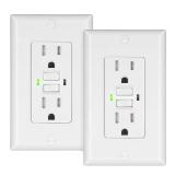 White 15A Tamper-Resistant GFCI (2-Pack)