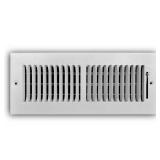 12 in. x 4 in. 2-Way Steel Register, White