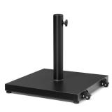 55 lbs Umbrella Base + 2-Wheels Black