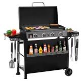 Royal Gourmet PD4001 30-In 4-Burner Griddle