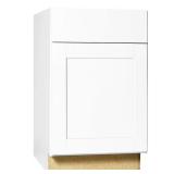Shaker Satin White Base Cabinet with Glides