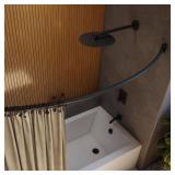 Flex 60" Stainless Shower Rod, Matte Black