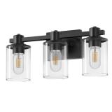 20 in. 3-Light Vanity Light, Matte Black