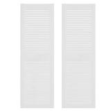 Builders Edge 14.5x39 Louvered Shutters White