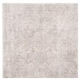 Evoke Ivory/Taupe Distressed Border Rug 7x7