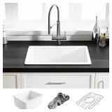 Oslo 24 in Undermount Ceramic Kitchen Sink