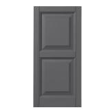 15 in. x 31 in. Raised Panel Shutter Gray