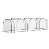 PVC Tunnel Greenhouse Kit, 11.5x3.25x2.5 ft