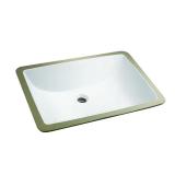 Rectangle Undermounted Bathroom Sink in White