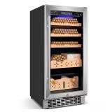 Black 14.96in Beverage Cooler Humidor 88L