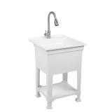 24 in. Freestanding Utility Sink with Faucet
