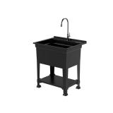 Laundry Sink w/ Faucet (Black)