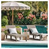 Light Mocha Resin Chaise Lounge Set (2)