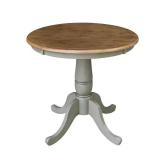 30 in. Round Hickory/Stone Dining Table *TABLE TO
