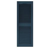 15 in. x 43 in. Louvered Shutters #036 Blue