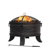 Quadripod 26 in. Round Fire Pit