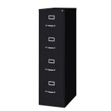 25 in. D 4-Drawer Black Vertical File Cabinet