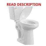 (Damaged Tank) 21 in. 2-Pc Toilet, 1.28 GPF, Whit